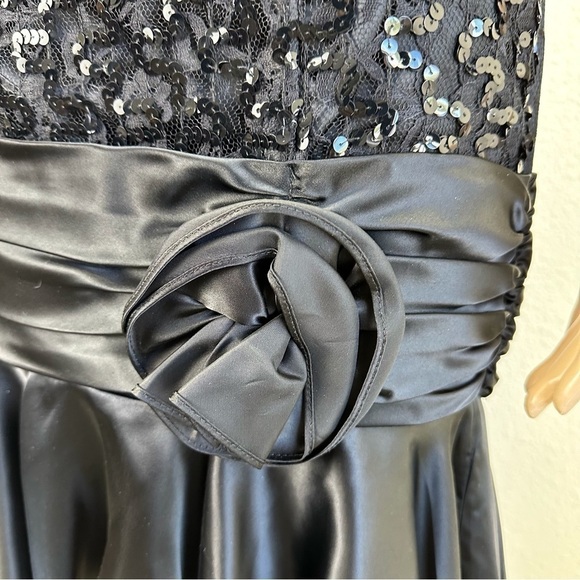 Vtg 80’s Gunne Sax Jessica M.Quintock Sequin Lace Satin party dress Whimsigoth - Picture 12 of 16